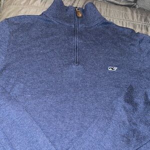 Vineyard Vines Navy Blue Half-Zip Sweater